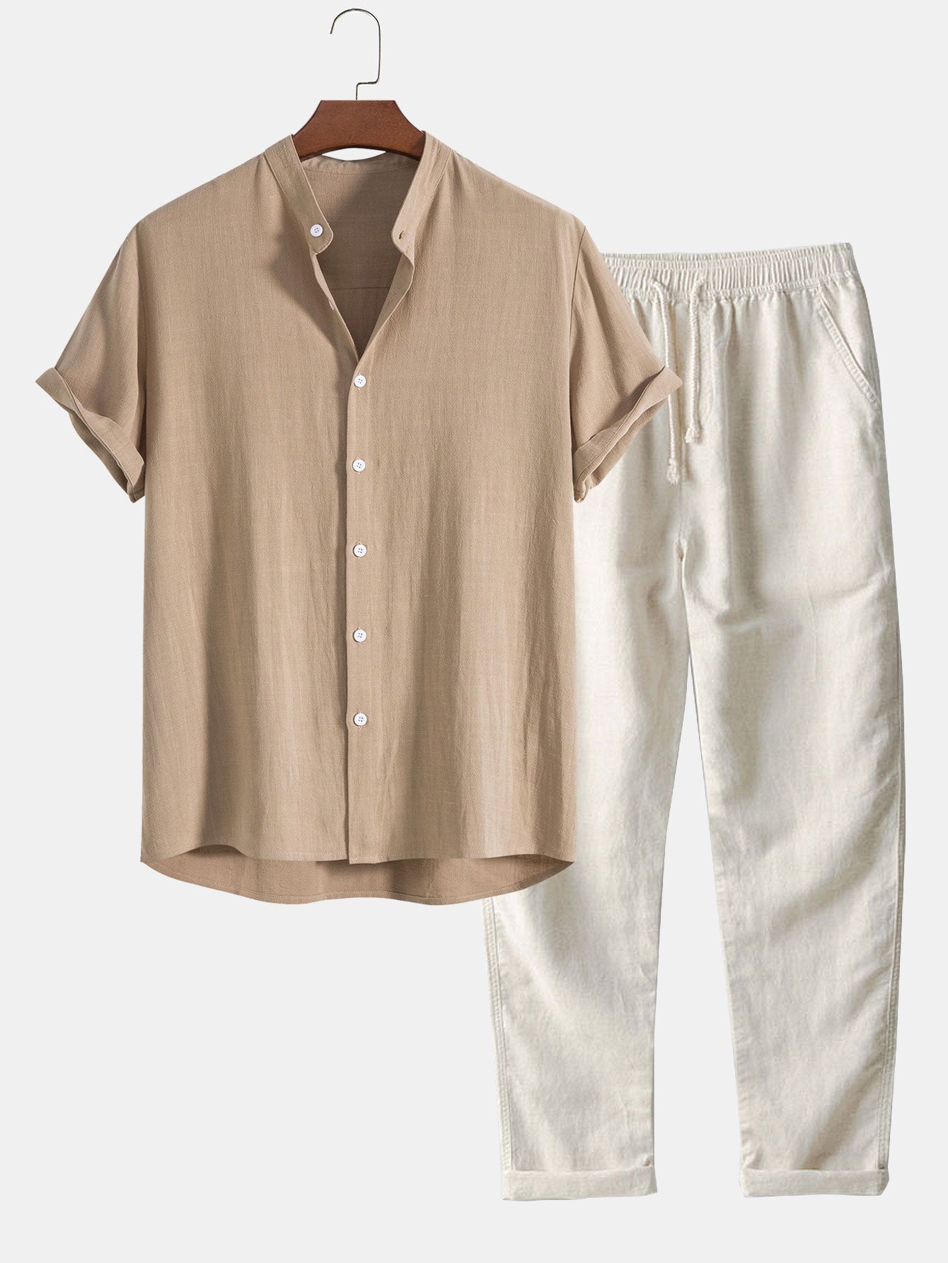 Alexis | Linen polo and pants set