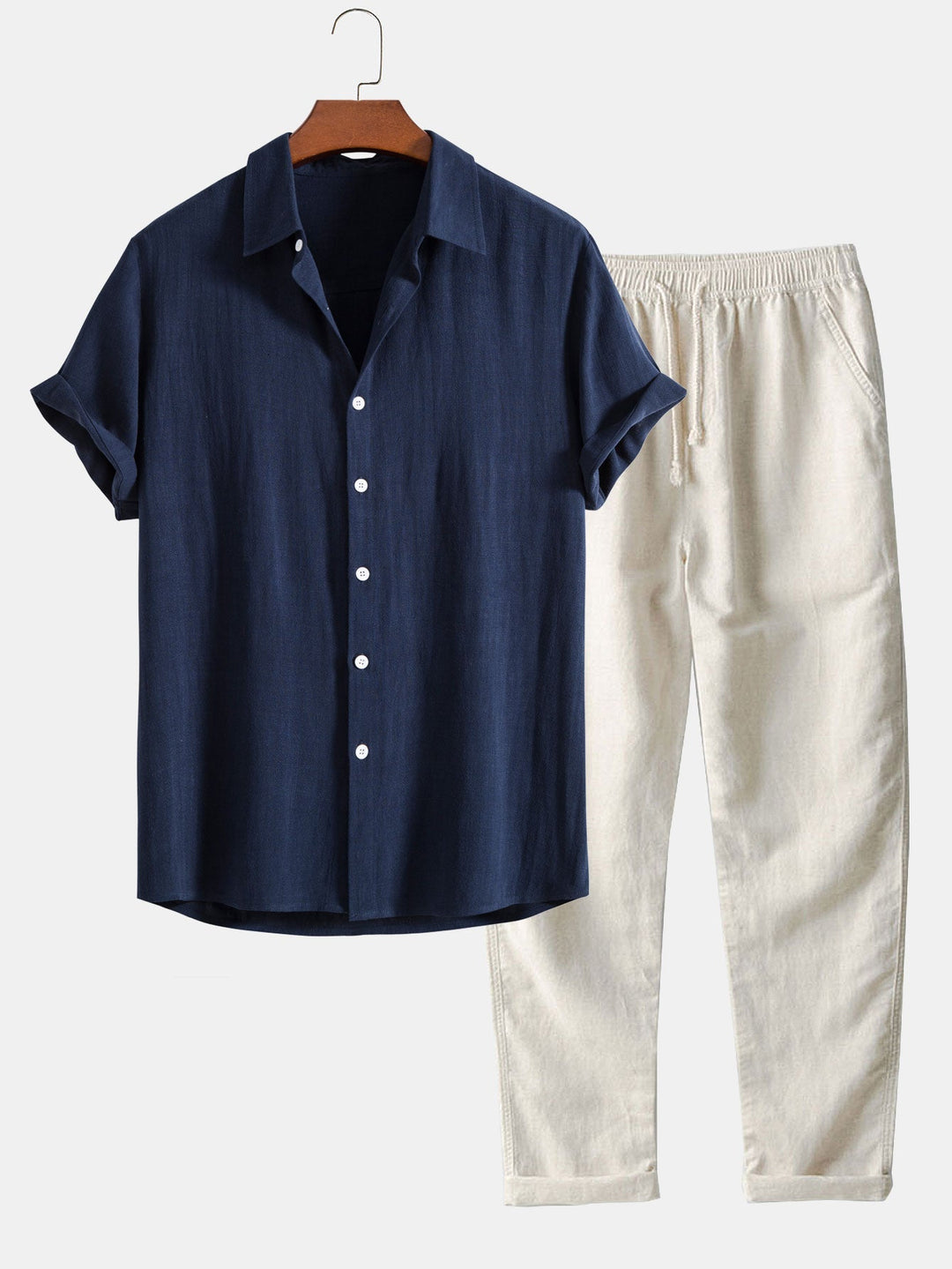 Alexis | Linen polo and pants set