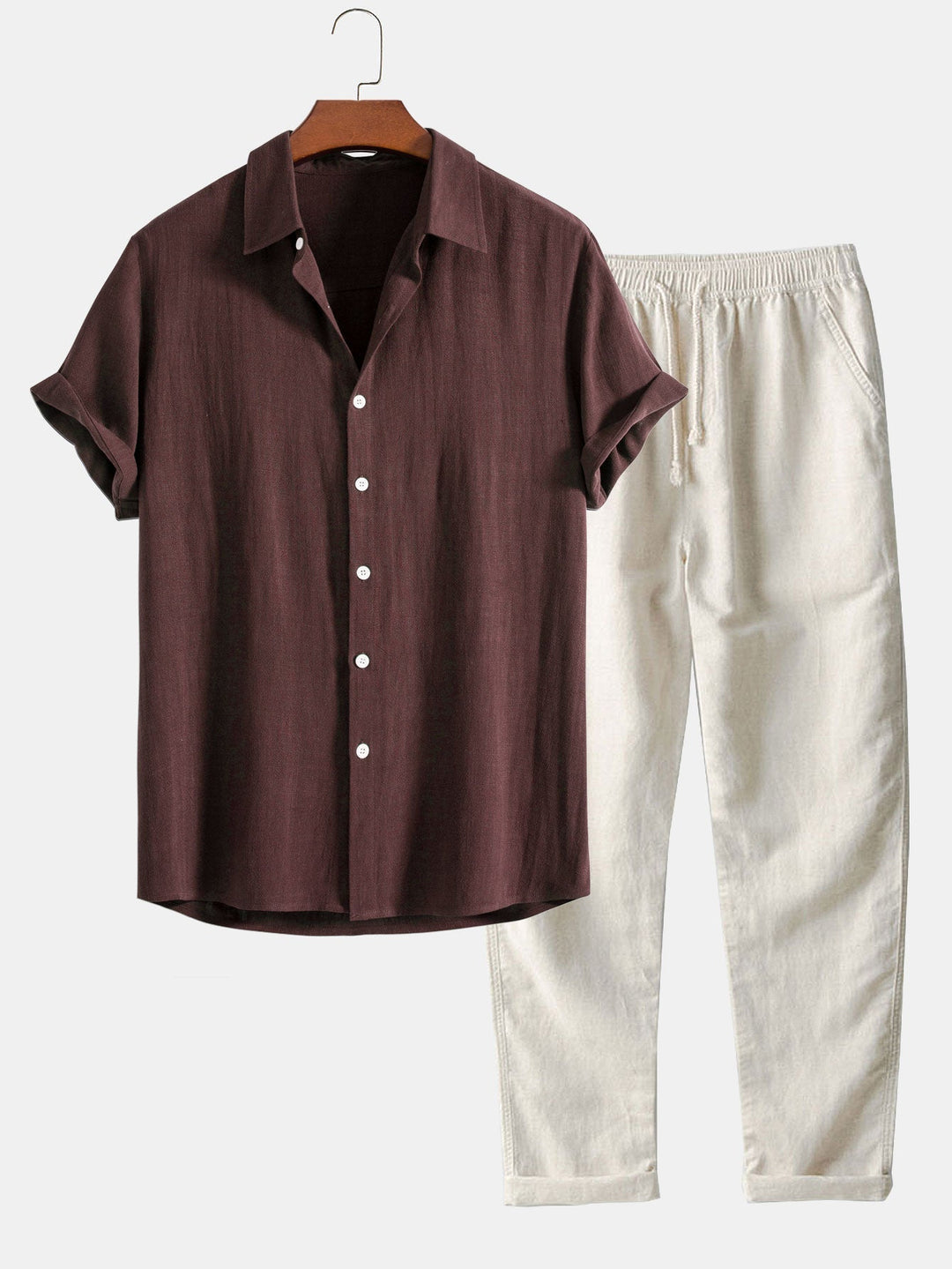 Alexis | Linen polo and pants set