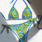 Ella - Set bikini a triangolo colorato