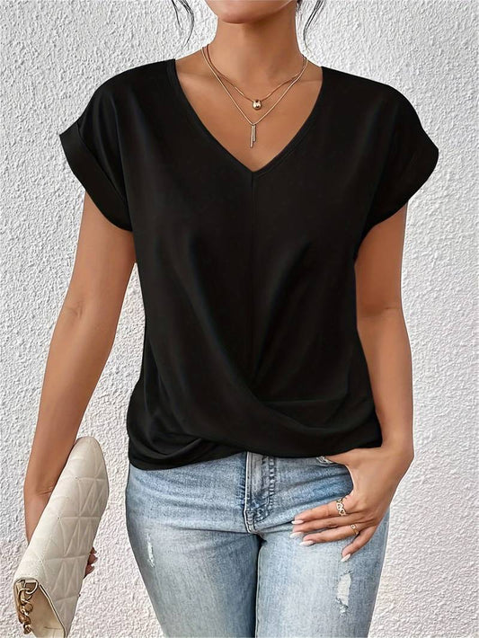 Nina™ - Top Casual da Donna a Maniche Corte